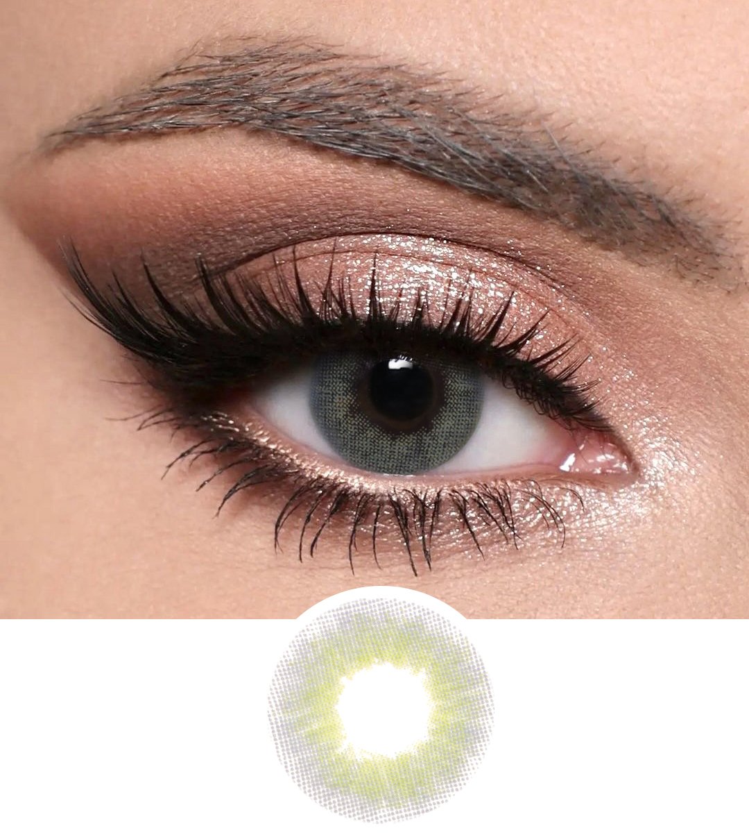 1 Optiano Contact Lenses Amber Gray