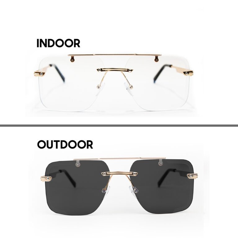 JN Glasses Frameless Transition Gray 5002