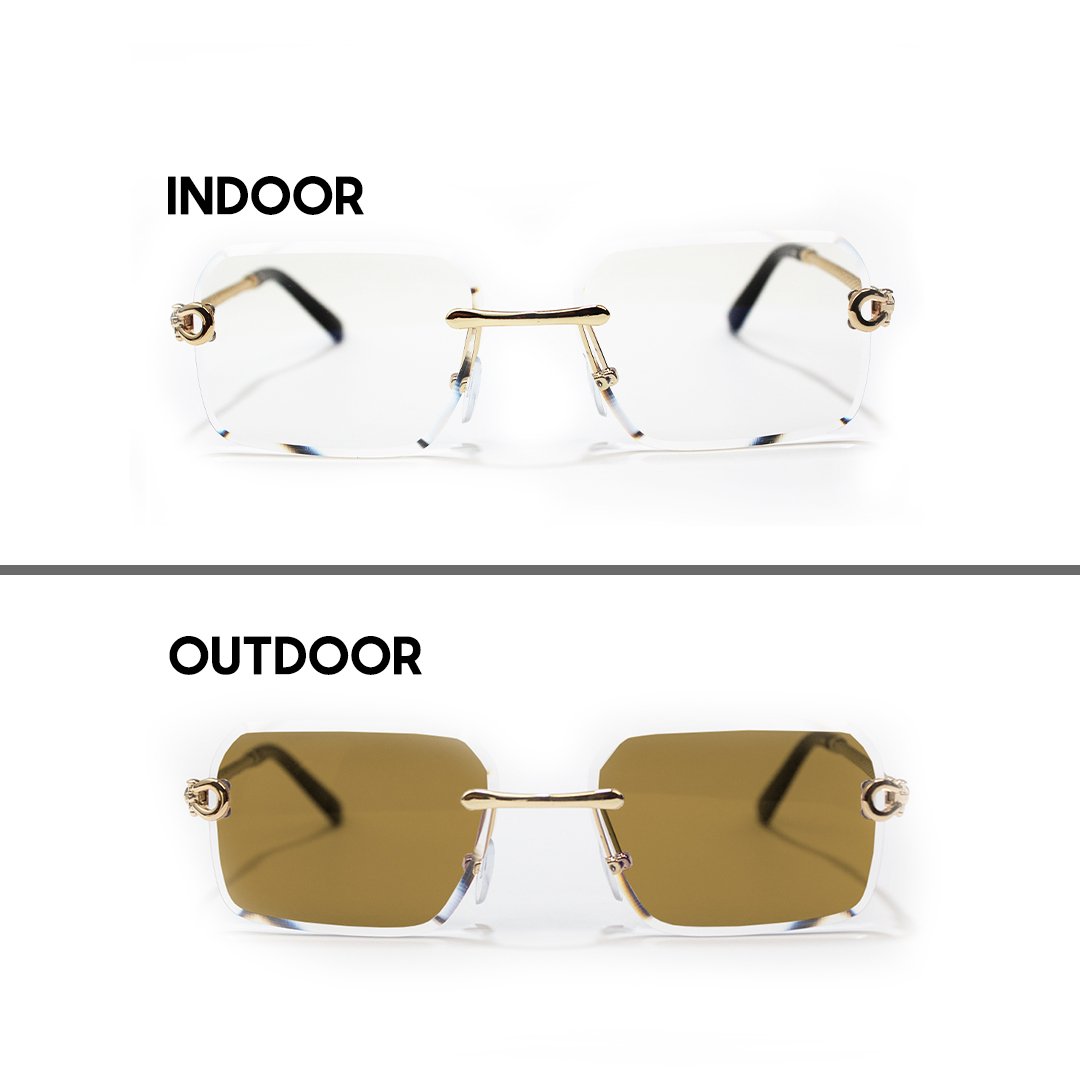 1.5 JN Glasses Frameless Transition Brown 5001
