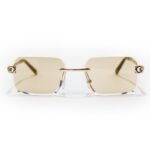 JN Glasses Frameless Transition Brown 5001
