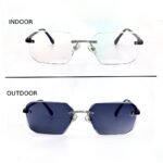 JN Glasses Frameless Transition Gray 2563