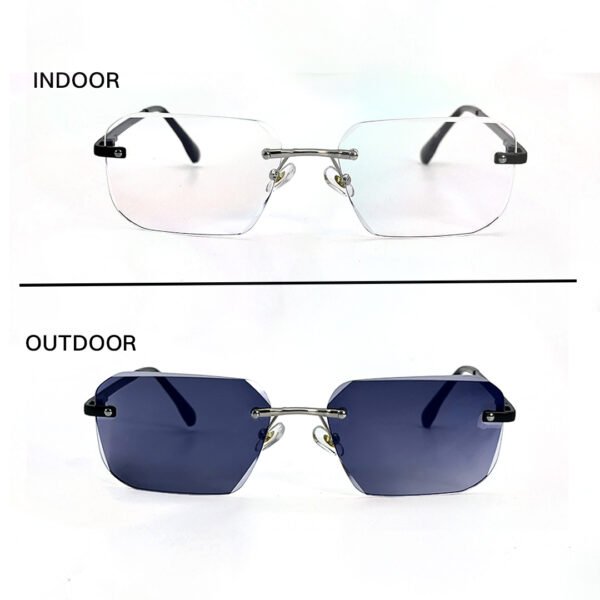 JN Glasses Frameless Transition Gray 2563