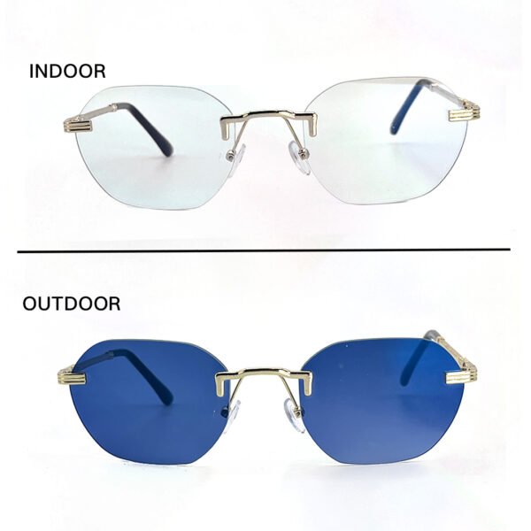JN Glasses Frameless Transition Gray 5003