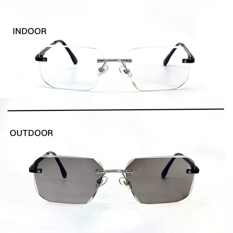 JN Glasses Frameless Transition Brown 2563
