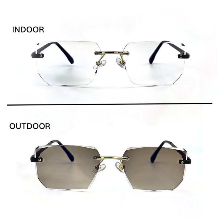 JN Glasses Frameless Transition Brown 2561