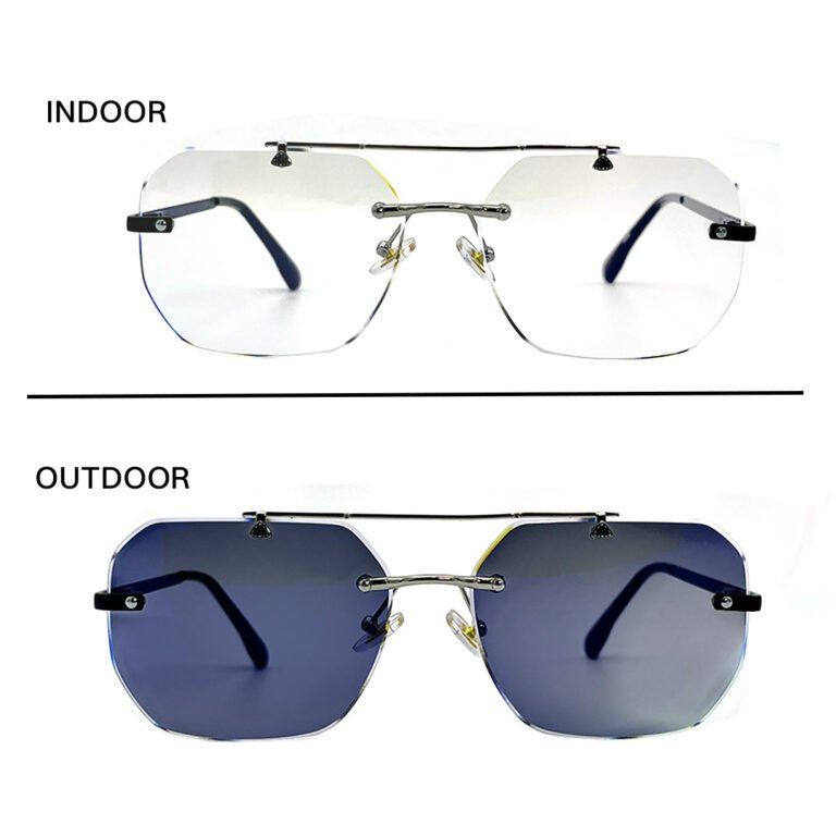JN Glasses Frameless Transition Gray 2566