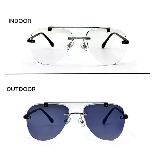 JN Glasses Frameless Transition Gray 2567