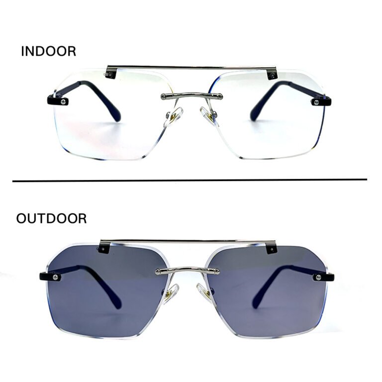 JN Glasses Frameless Transition Gray 2568
