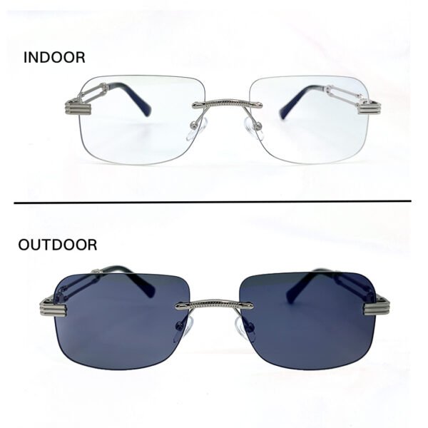 JN Glasses Frameless Transition Gray 5004