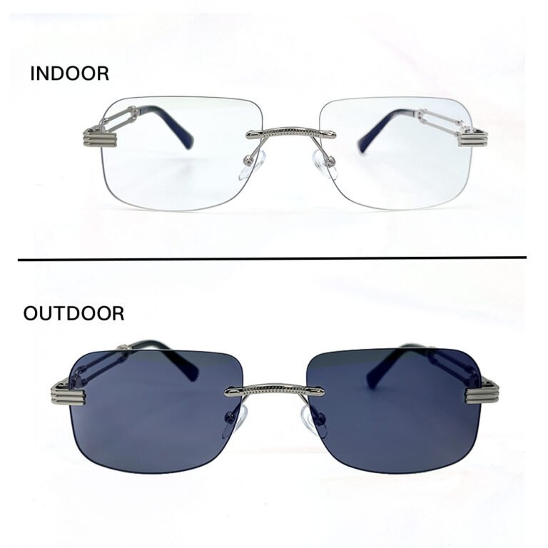 JN Glasses Frameless Transition Gray 5004
