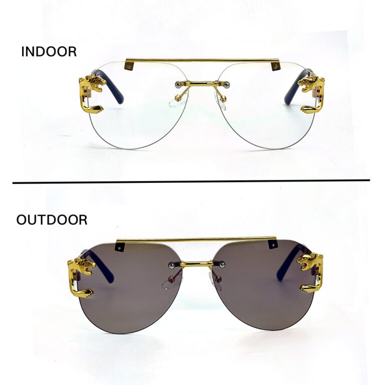 JN Glasses Frameless Transition Brown S009