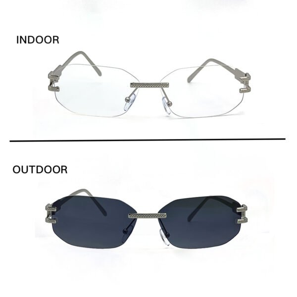 JN Glasses Frameless Transition Gray 5202