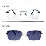 JN Glasses Frameless Transition Gray 2561