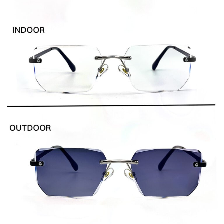 JN Glasses Frameless Transition Gray 2561