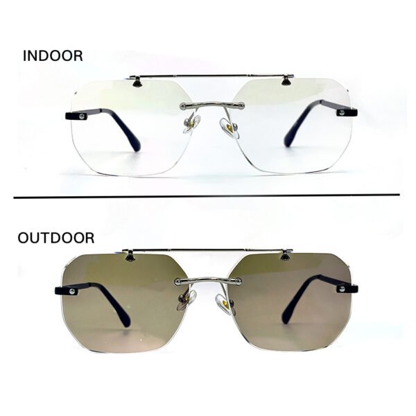 JN Glasses Frameless Transition Brown 2566