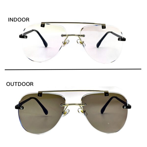 JN Glasses Frameless Transition Brown 2567