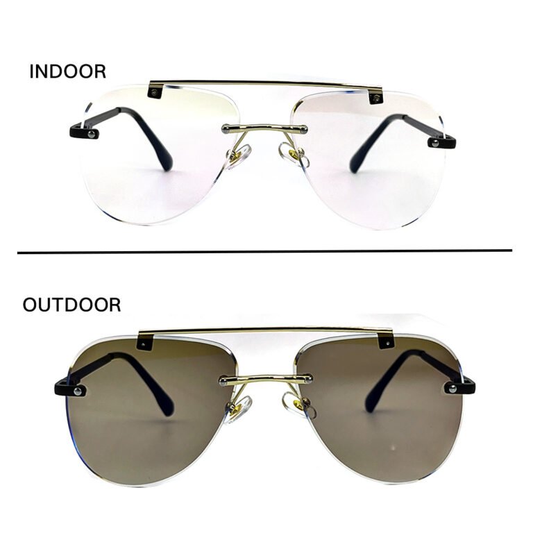 JN Glasses Frameless Transition Brown 2567