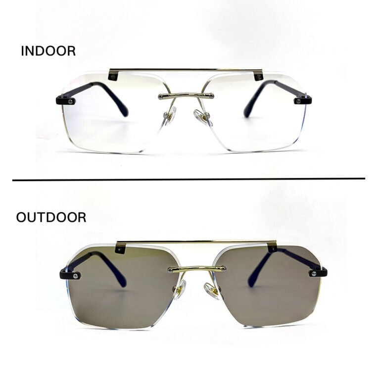 JN Glasses Frameless Transition Brown 2568