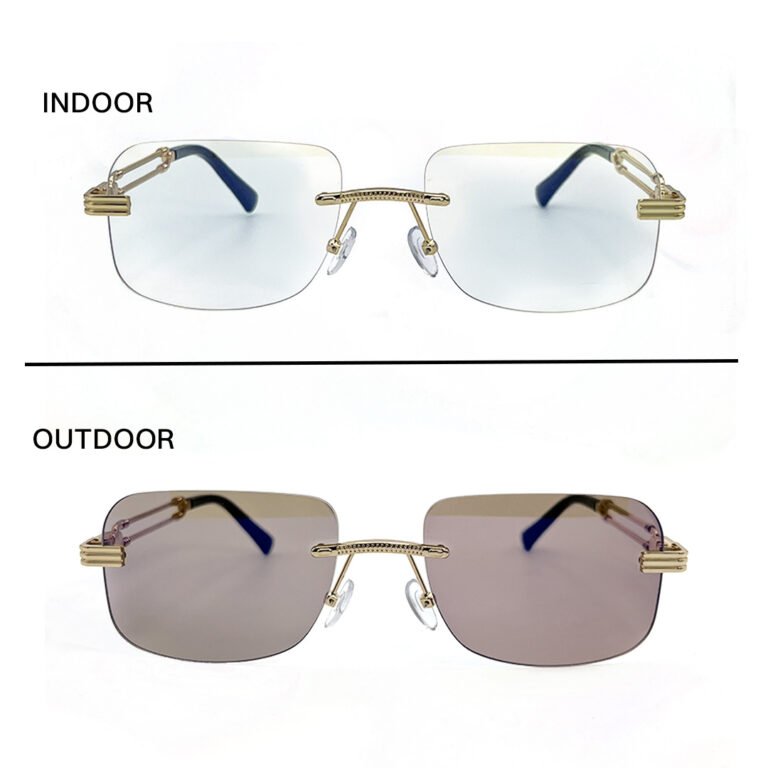 JN Glasses Frameless Transition Brown 5004