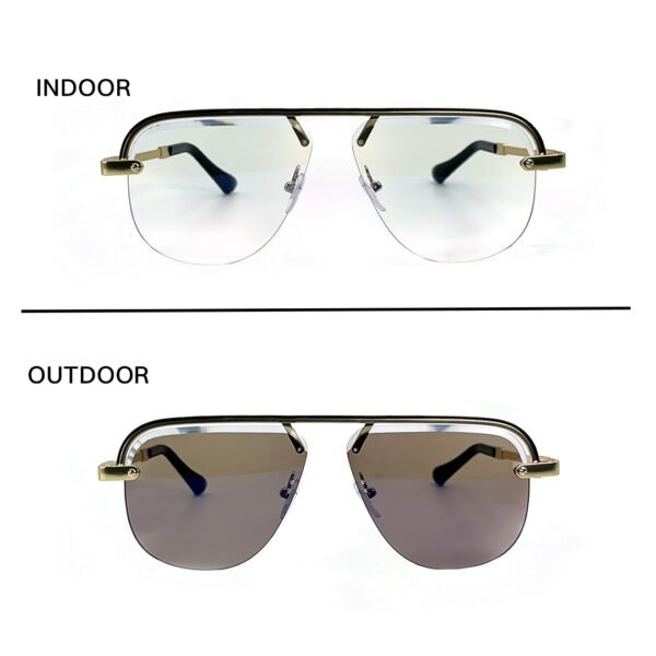JN Glasses Frameless Transition Brown 5006