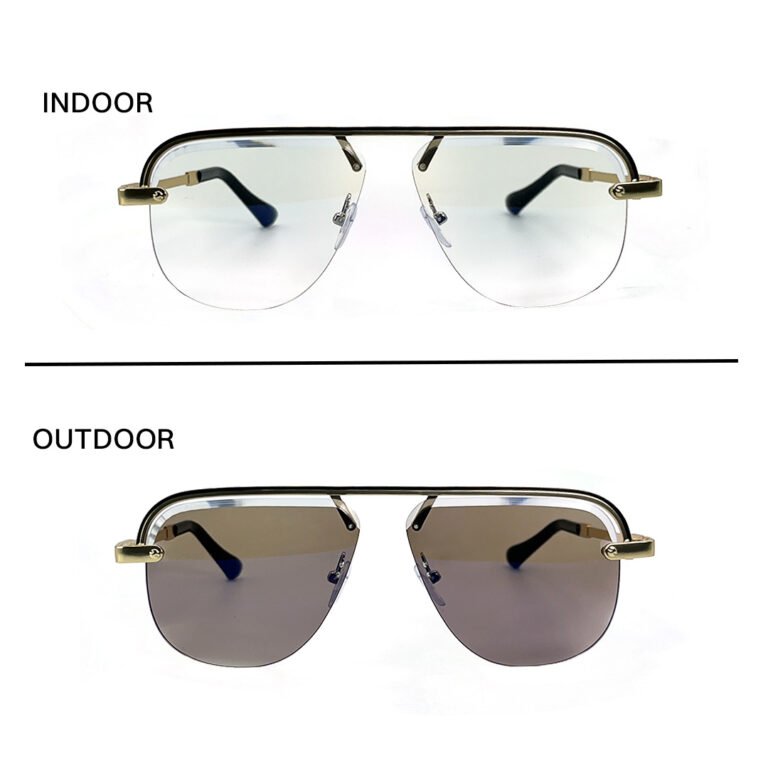 JN Glasses Frameless Transition Brown 5006