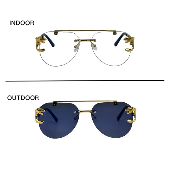 JN Glasses Frameless Transition Gray S009