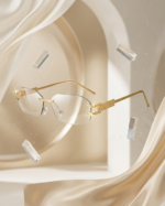 JN Glasses Frameless Transition Gray 5202