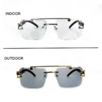JN Glasses Frameless Transition Grey 1545