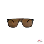 8975 sunglasses in shine black brown — front view