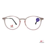 slim-428 glasses in trans pink — front view